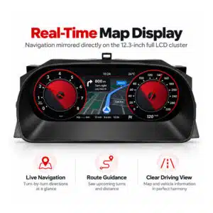 vw caddy digital cluster map display