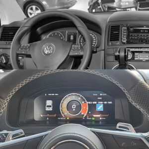 vw t5 digital cluster before after upgrade 1