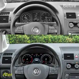 vw touran digital cluster before after upgrade