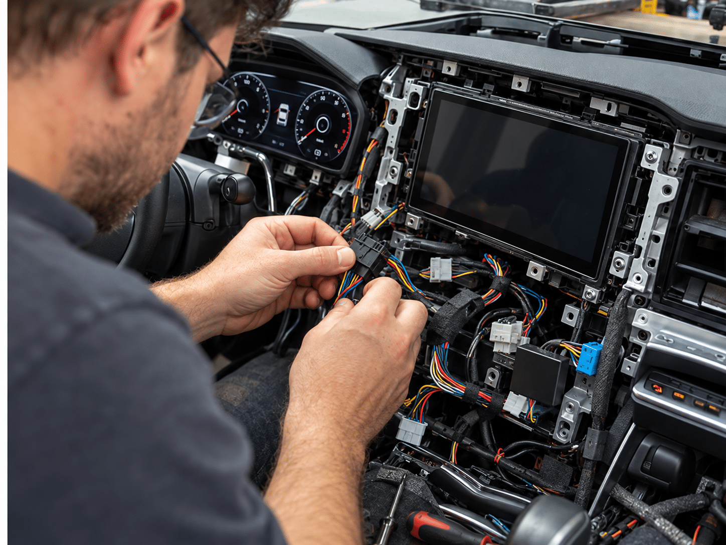 Vehicle installation details being checked