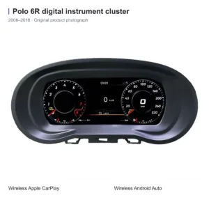 VW Polo 6R digital instrument cluster in its original housing