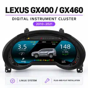 Lexus GX400 GX460 digital instrument cluster promotional front photo and installation illustration