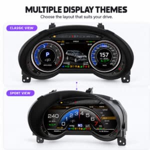 Two example digital instrument screen styles for Lexus GX400 GX460 digital cluster