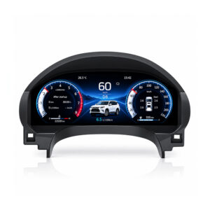 White-background front view of Lexus GX460 GX400 digital cluster with curved lower arch and side mounting tabs