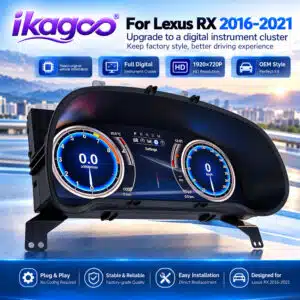 Lexus RX 2016–2021 digital instrument cluster side view with original vehicle information retained