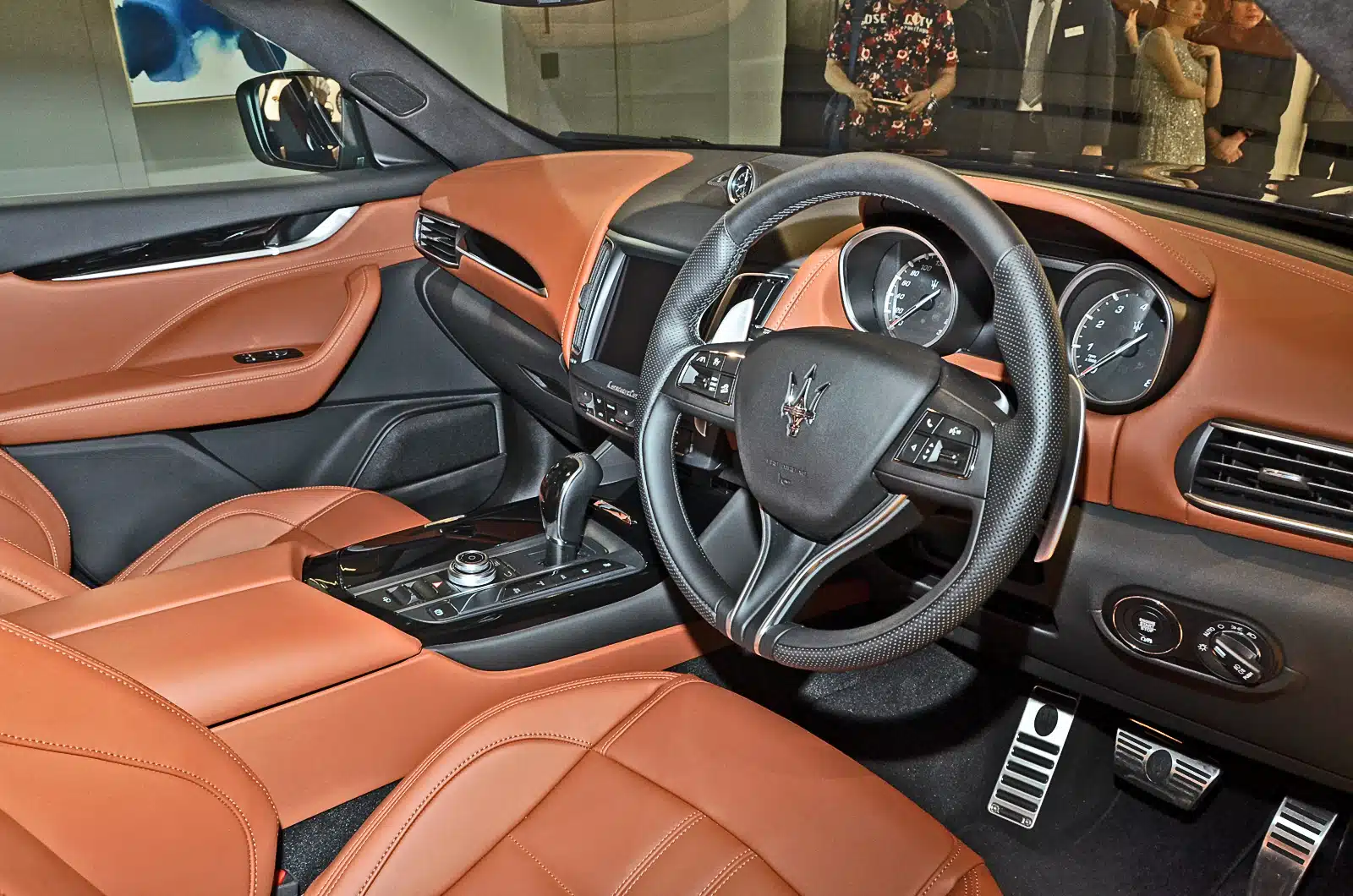 Original Maserati Levante analog instrument cluster before digital cockpit upgrade