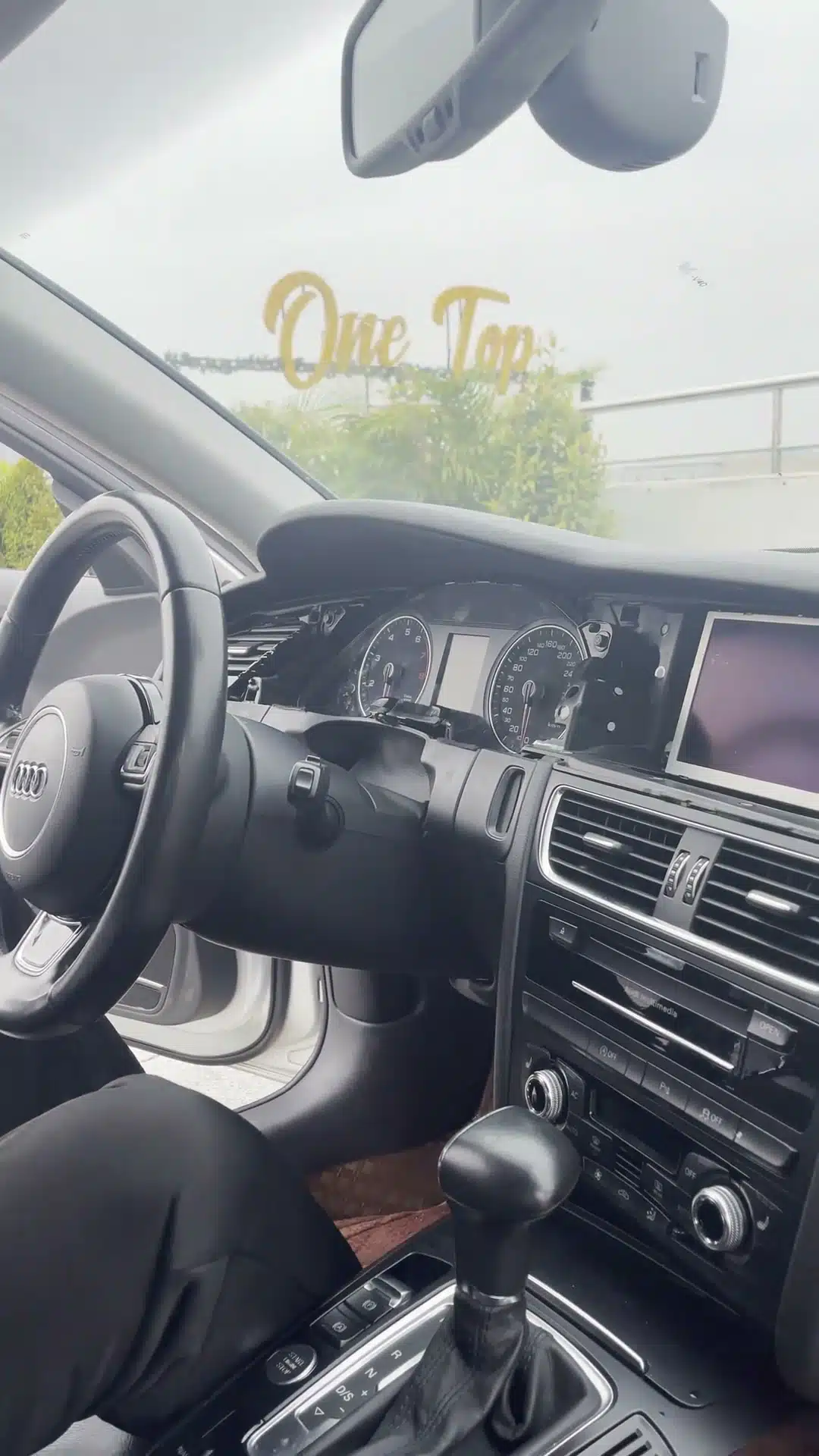 Audi A4 A5 cluster trim panel removal