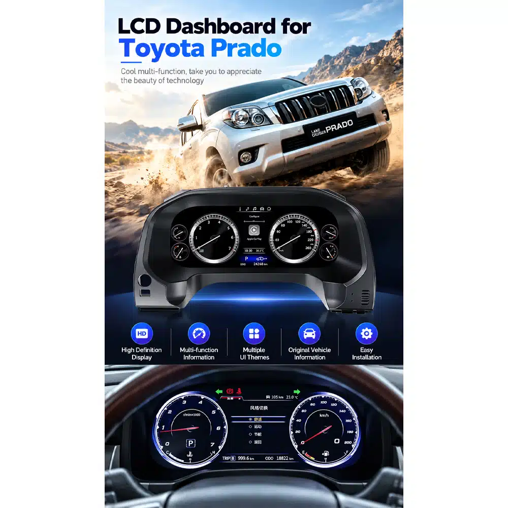 Land Cruiser Prado 150 Digital Cluster genuine iKAGOO product image