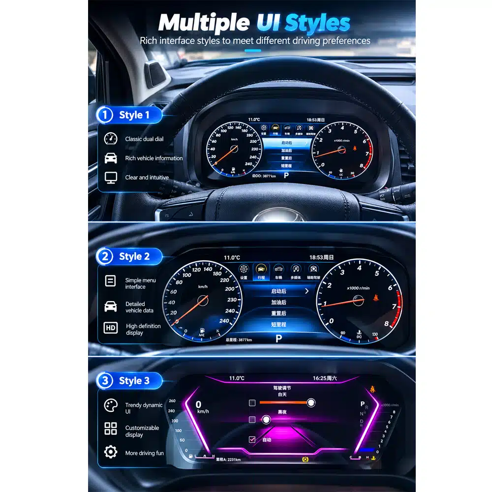 Toyota Land Cruiser Prado 150 digital dashboard original product photograph